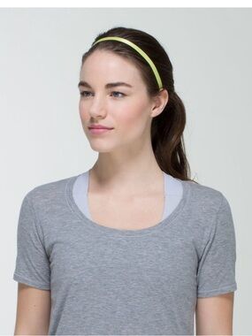 Lululemon Skinniest Satin Pirouette Headband, Antidote, Neon Yellow